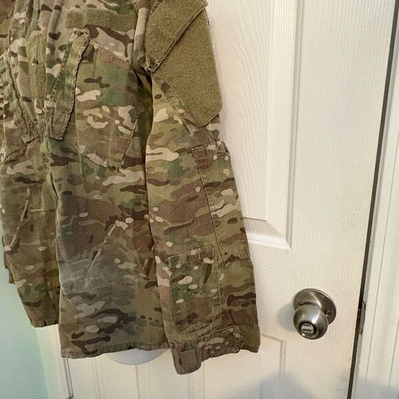Camo Army Military Jacket. Size Medium Long. - Picture 5 of 7